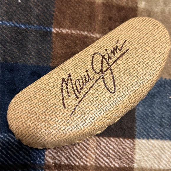 Maui Jim Woven Tan Sunglasses Case - Picture 1 of 7